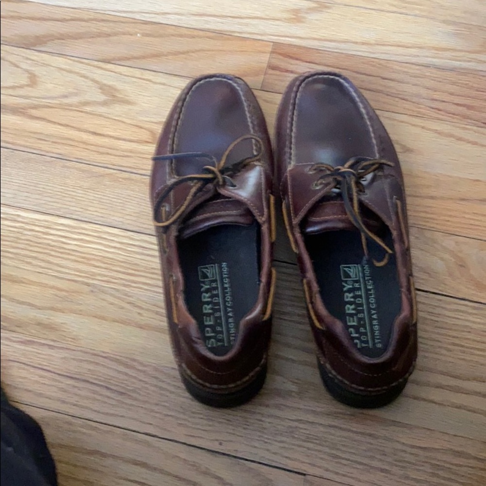 Men’s Stingray Sperry Brown Boat Shoes Size 11m.
